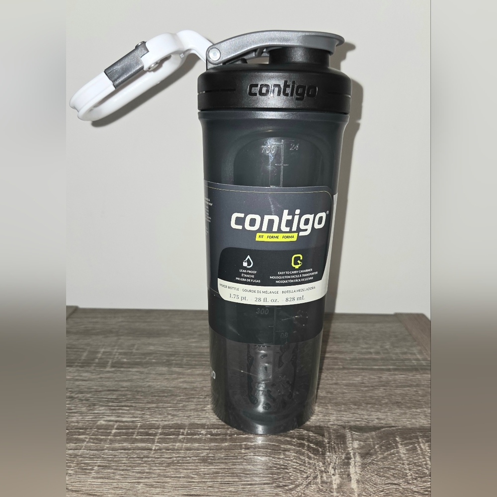 Contigo Fit Leak-Proof Shake & Go Mixer Bottle 28 oz Sake Color
